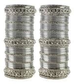 Silver Crystal Bangles And Bracelets
