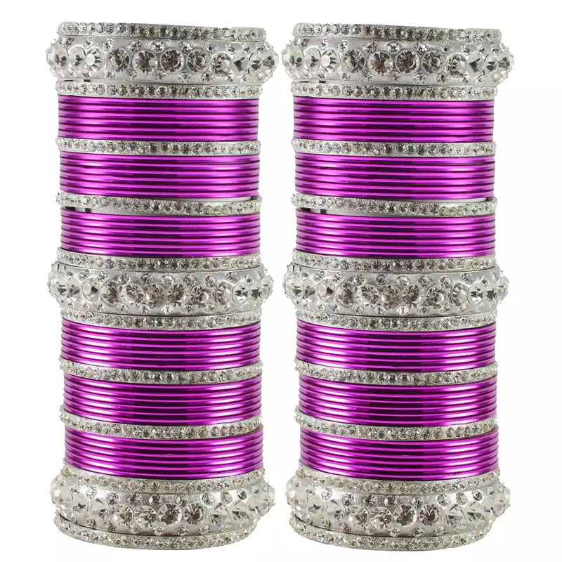 Purple Crystal Bangles And Bracelets