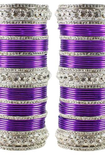 Purple Crystal Bangles And Bracelets
