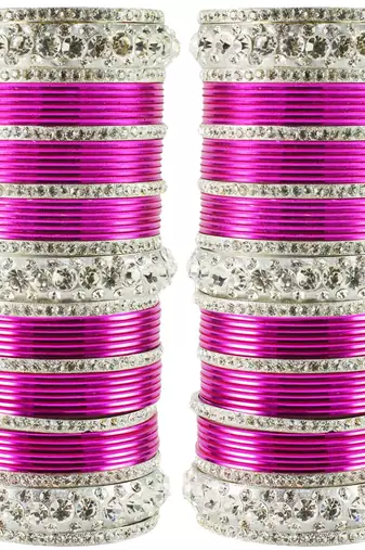 Pink Crystal Bangles And Bracelets