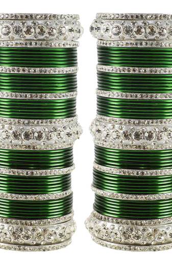 Green Crystal Bangles And Bracelets