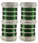 Green Crystal Bangles And Bracelets