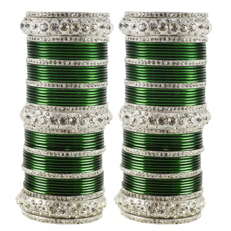 Green Crystal Bangles And Bracelets