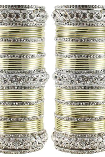 White Crystal Bangles And Bracelets