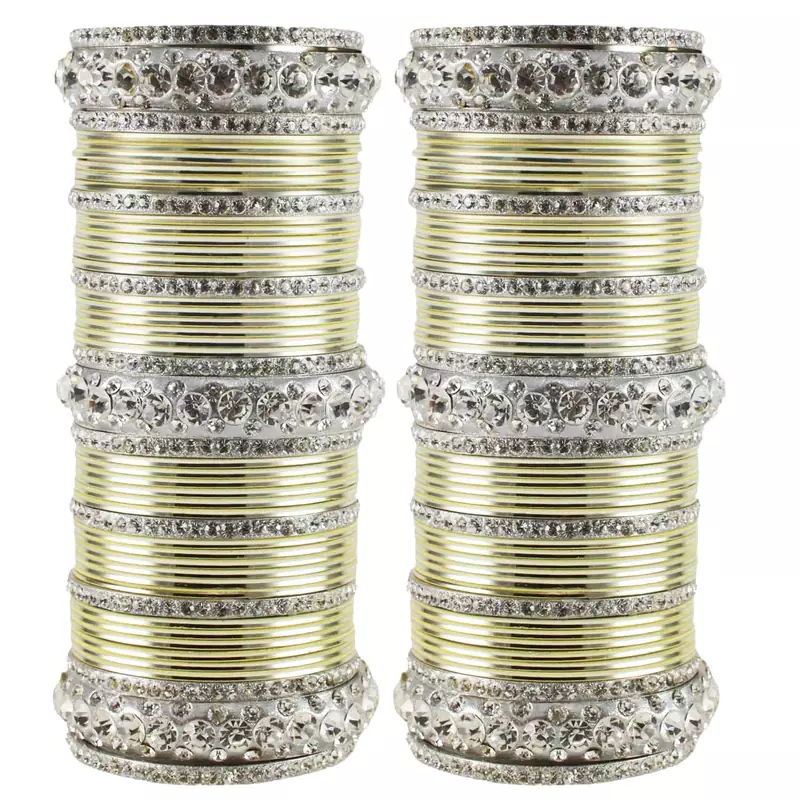 White Crystal Bangles And Bracelets