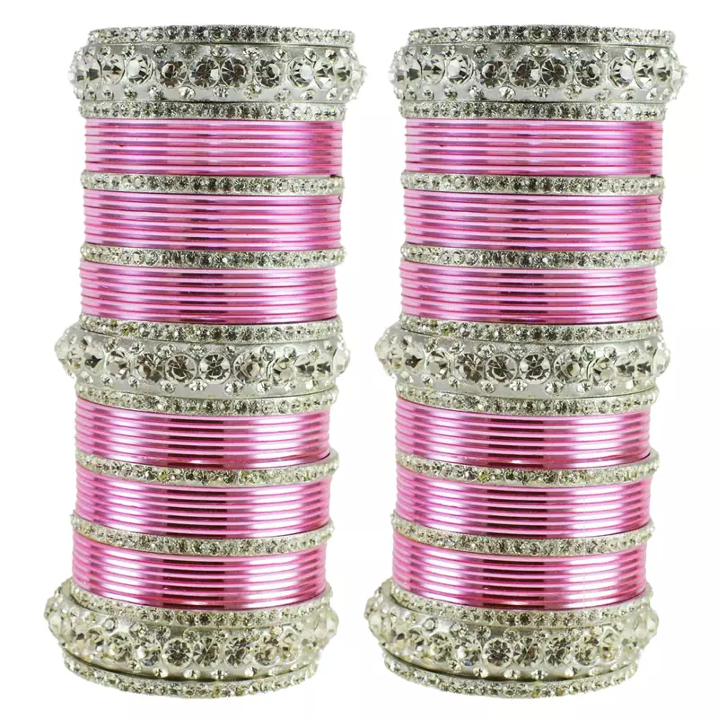 Pink Crystal Bangles And Bracelets