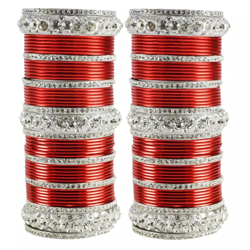 Red Crystal Bangles And Bracelets