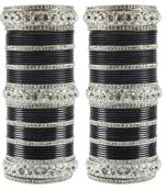 Black Crystal Bangles And Bracelets