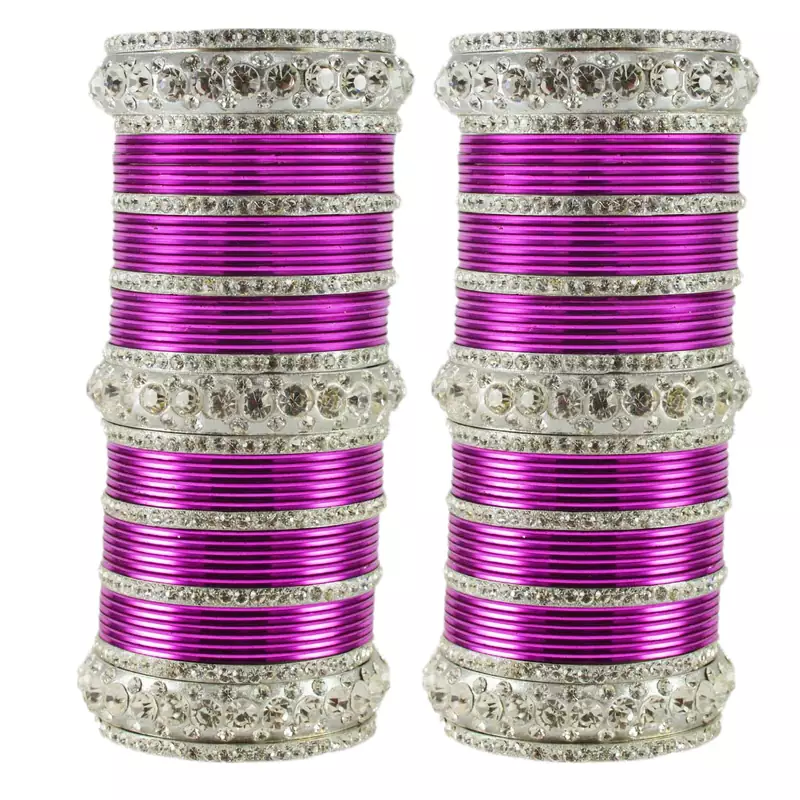 Purple Crystal Bangles And Bracelets
