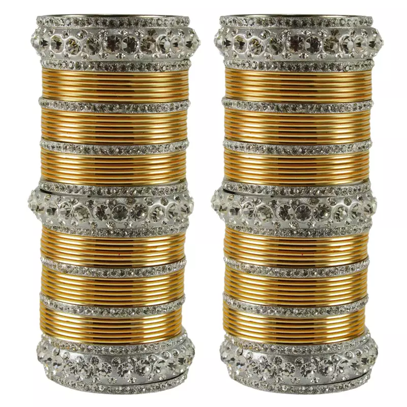 Gold Crystal Bangles And Bracelets