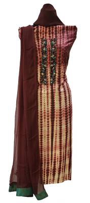 Designer Tie & Dye Pop Maroon Suit Set 1