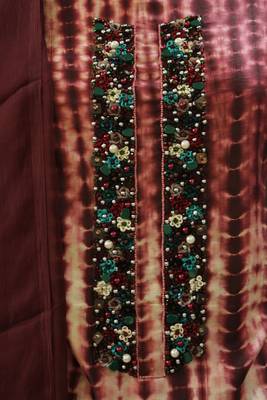 Designer Tie & Dye Pop Maroon Suit Set 4