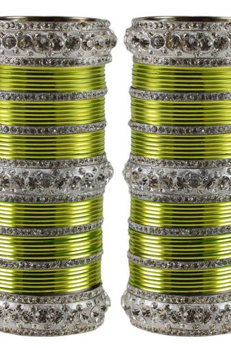 Green Crystal Bangles And Bracelets