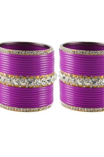 Purple Crystal Bangles And Bracelets