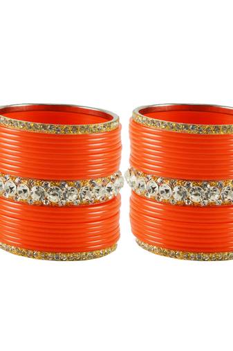 Orange Crystal Bangles And Bracelets