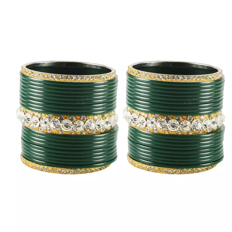 Green Crystal Bangles And Bracelets