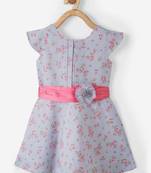 Pink printed cotton kids-frocks