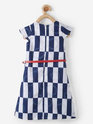 Blue printed cotton kids-frocks 2