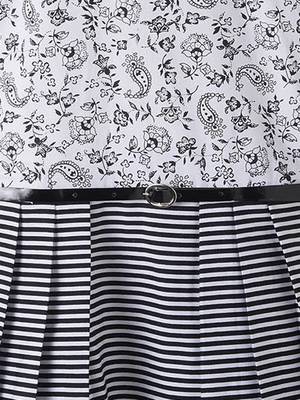 Black printed cotton kids-frocks 3