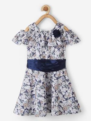 Multicolor printed cotton kids-frocks 1