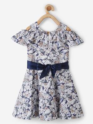 Multicolor printed cotton kids-frocks 2