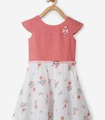 Pink printed cotton kids-frocks