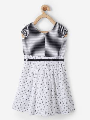 Black printed cotton kids-frocks 2