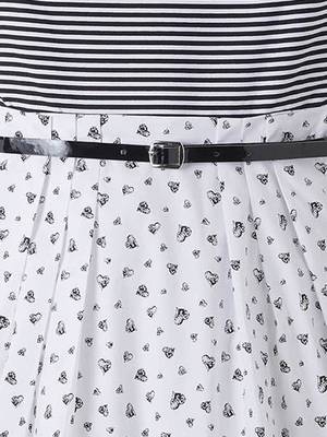 Black printed cotton kids-frocks 3