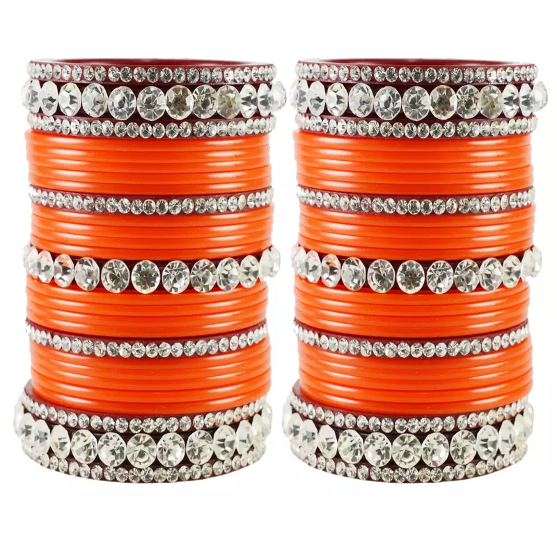 Orange Crystal Bangles And Bracelets