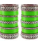 Green Crystal Bangles And Bracelets