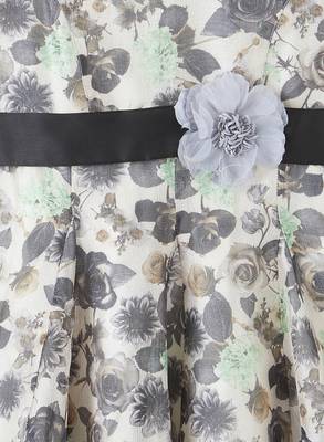 Multicolor printed linen kids-frocks 3