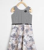 Black printed cotton kids-frocks