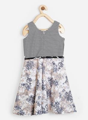 Black printed cotton kids-frocks 2