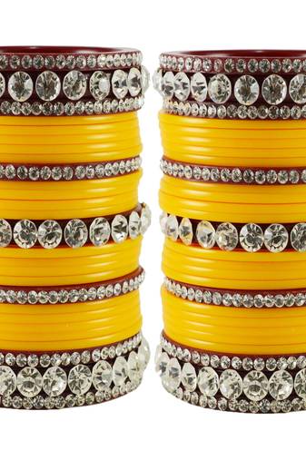 Yellow Crystal Bangles And Bracelets