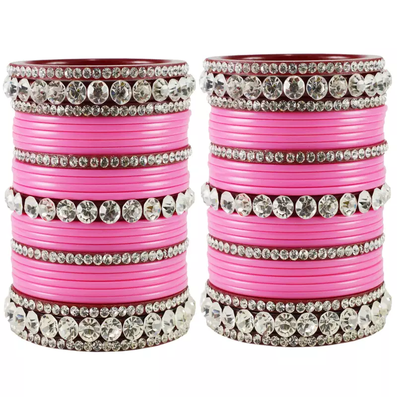 Pink Crystal Bangles And Bracelets