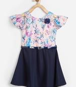 Pink printed cotton kids-frocks