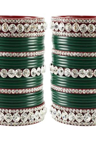 Green Crystal Bangles And Bracelets