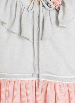 Pink printed satin kids-frocks 3