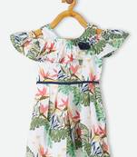 Multicolor printed cotton kids-frocks