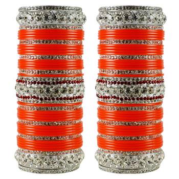 Orange Crystal Bangles And Bracelets 1