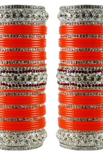 Orange Crystal Bangles And Bracelets