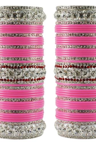 Pink Crystal Bangles And Bracelets