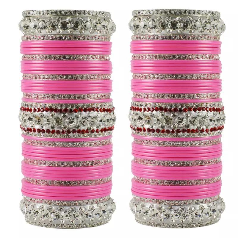 Pink Crystal Bangles And Bracelets