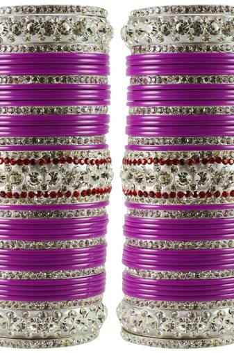 Purple Crystal Bangles And Bracelets
