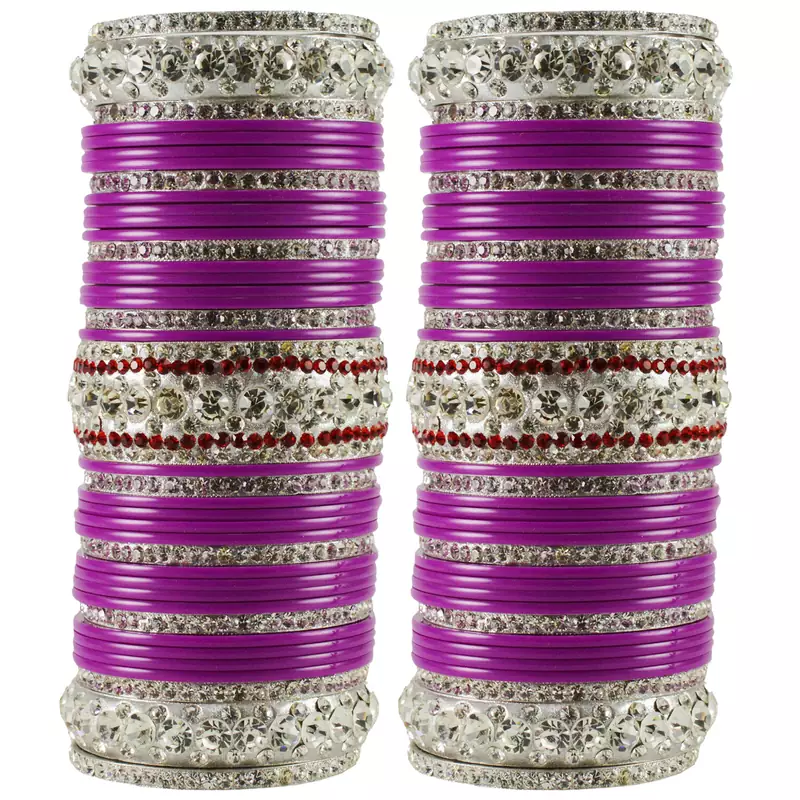 Purple Crystal Bangles And Bracelets