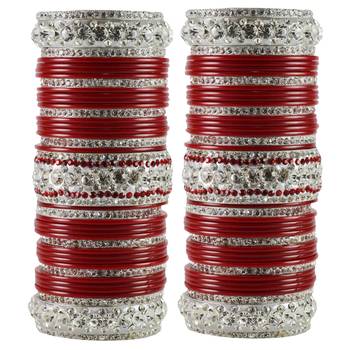 Red Crystal Bangles And Bracelets 1