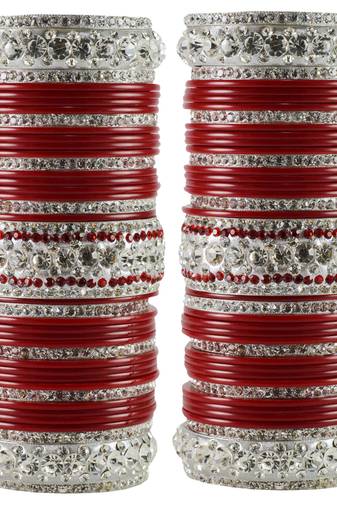 Red Crystal Bangles And Bracelets