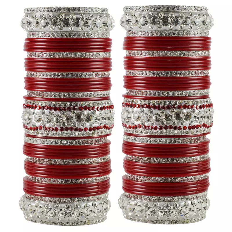 Red Crystal Bangles And Bracelets