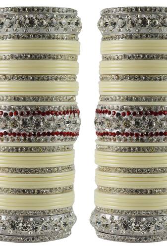 White Crystal Bangles And Bracelets