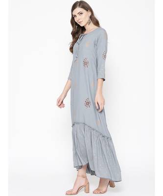 grey printed rayon kurtis 3